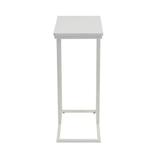 Household Essentials 25" Jamestown C-Shaped End Table White {9}
