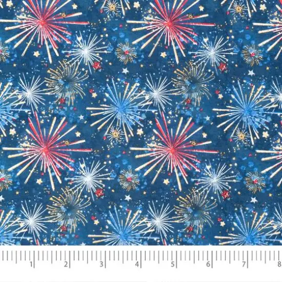 SINGER Firework Bursts Cotton Fabric {4}