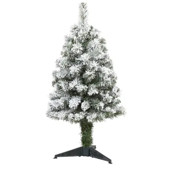 3ft. Unlit Flocked West Virginia Fir Artificial Christmas Tree {1}