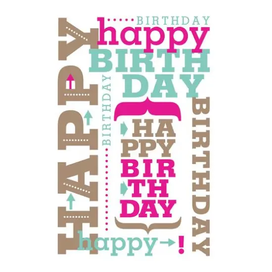 JAM Paper Upbeat & Colorful Blank Assorted Birthday Card Set, 36ct. {4}