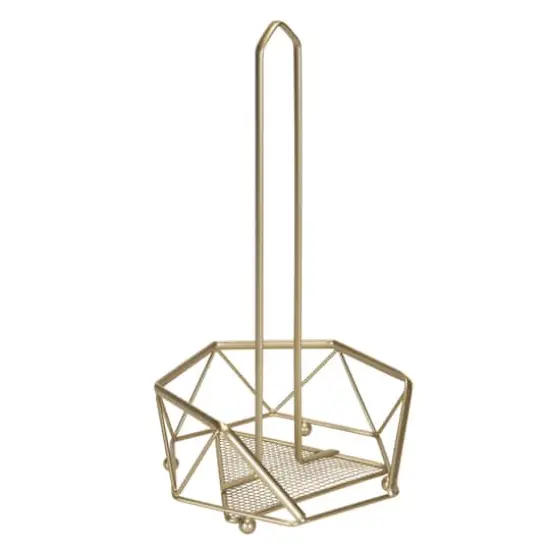 Kitchen Details 19" Geode Paper Towel Holder Satin Gold {1}