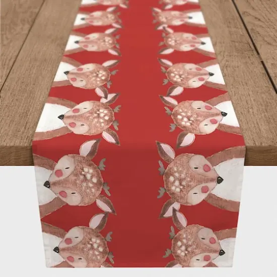 72'' Reindeer Pals Cotton Twill Runner {1}