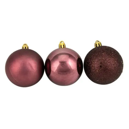 60ct. 2.5" Assorted Colors Shatterproof 3-Finish Christmas Ball Ornaments {5}