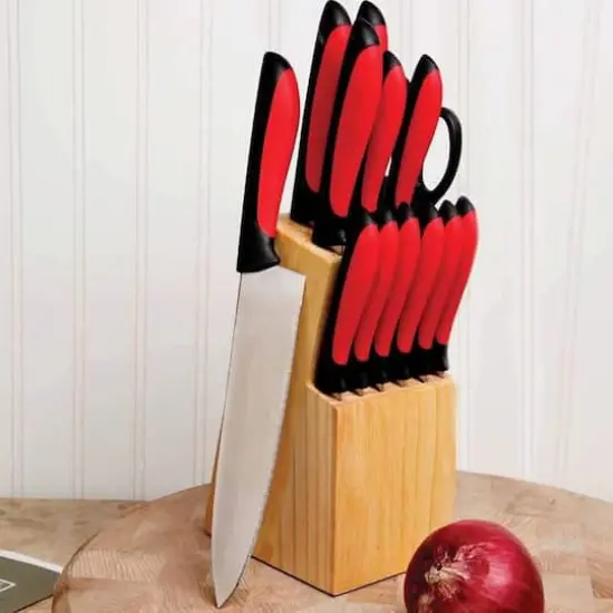 MegaChef Red Cutlery 14 Piece Set {4}
