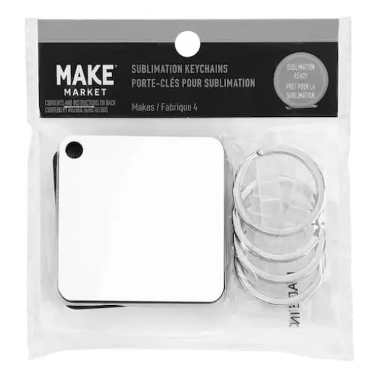 1.9" Sublimation Keychains by Make Market&reg;, 4ct. {3}
