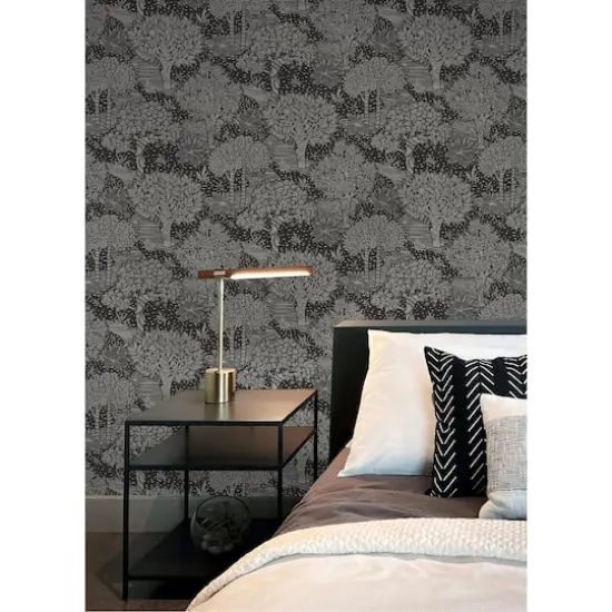 RoomMates Perth Peel & Stick Wallpaper Black {5}