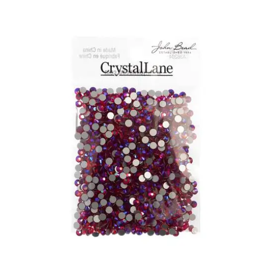 John Bead Crystal Lane SS16 Round Flatback Rhinestones, 1,440ct. Siam AB {4}