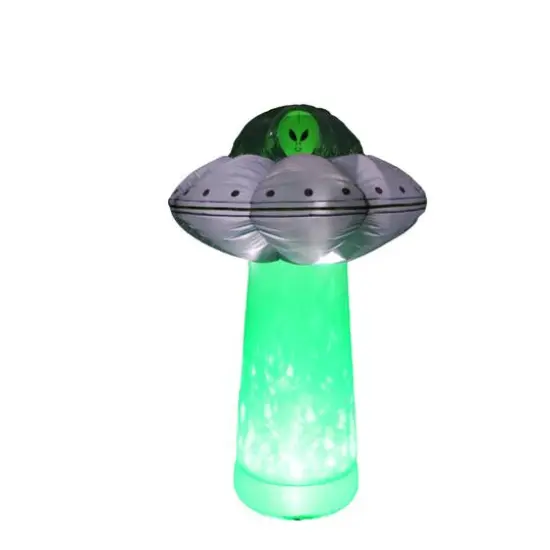 7ft. Inflatable Alien UFO with Inferno Tractor Beam {4}