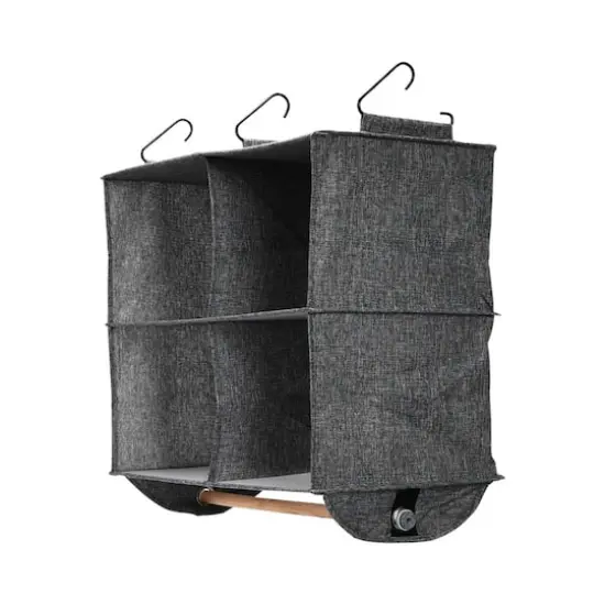 Household Essentials 19" 4-Pocket Wide Organizer Gray {8}