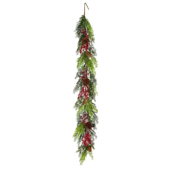 5ft. Christmas Joy Pinecone & Pine Leaf & Berry Garland {4}
