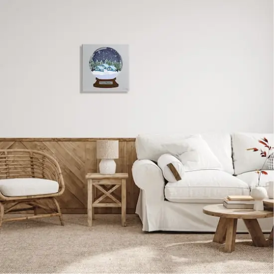 Stupell Industries Merry Christmas Winter Snow Globe Canvas Wall Art {3}