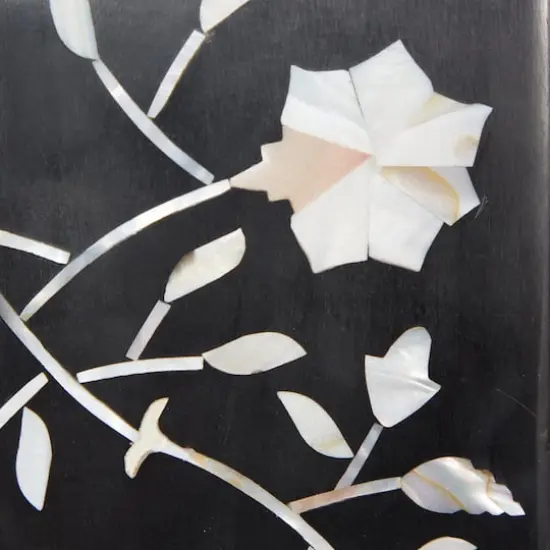 Black Wood Wall Mirror, 47" x 30" {5}