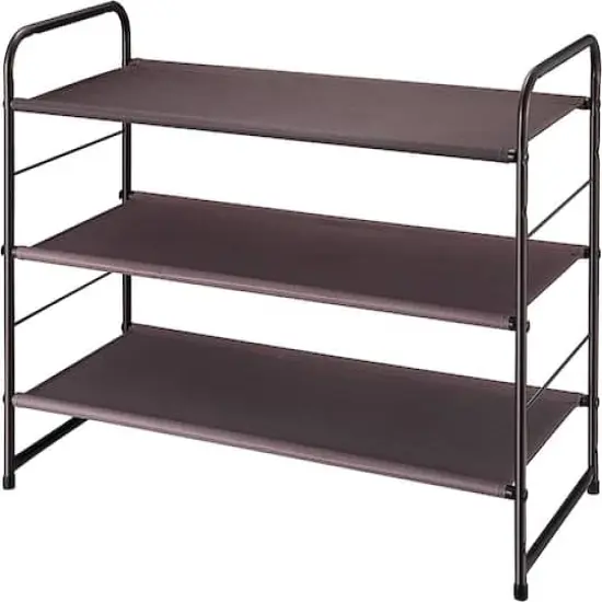 NEX&trade; Oumilen Bronze 3-Tier Stackable Shoe Rack {1}