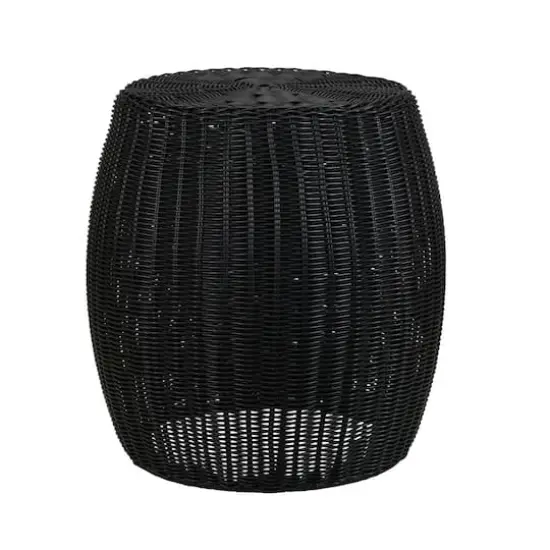 Household Essentials 18" Woven Storage End Table Black {1}