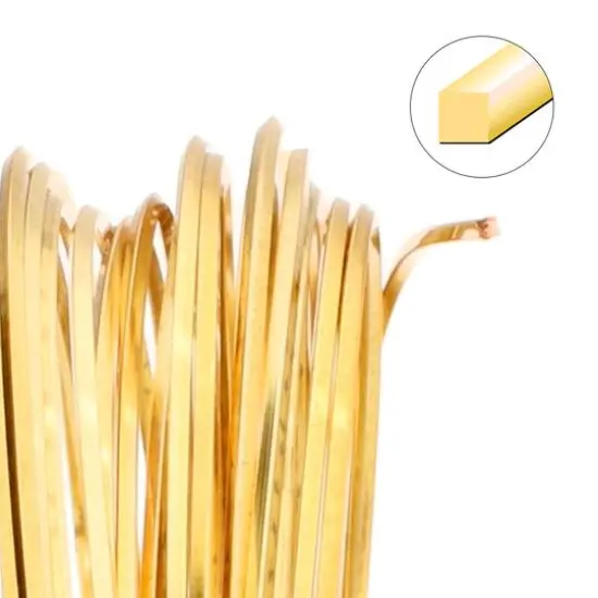 The Beadsmith&reg; Wire Elements&trade; 21 Gauge Tarnish Resistant Square Soft Temper Wire, 4yd. Gold {5}