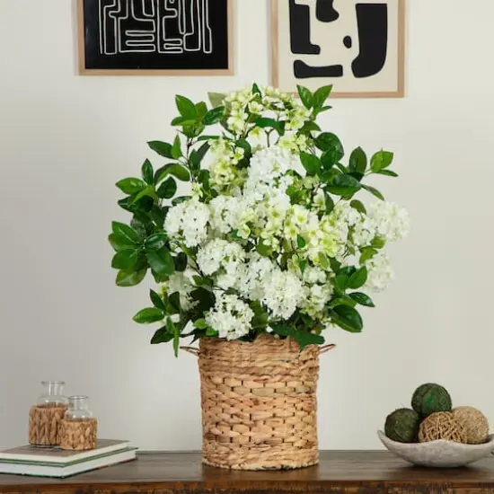 2.5ft. Artificial Mixed Flower Arrangement in Hyacinth Weave Basket {3}