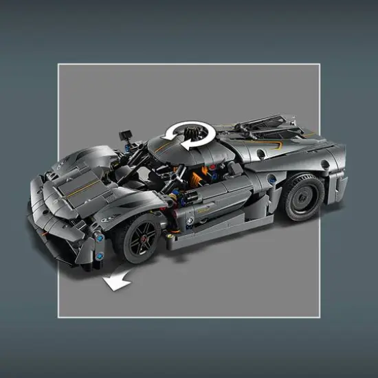 LEGO&reg; Technic&trade; Koenigsegg Jesko Absolut Gray Hypercar 42173 {7}