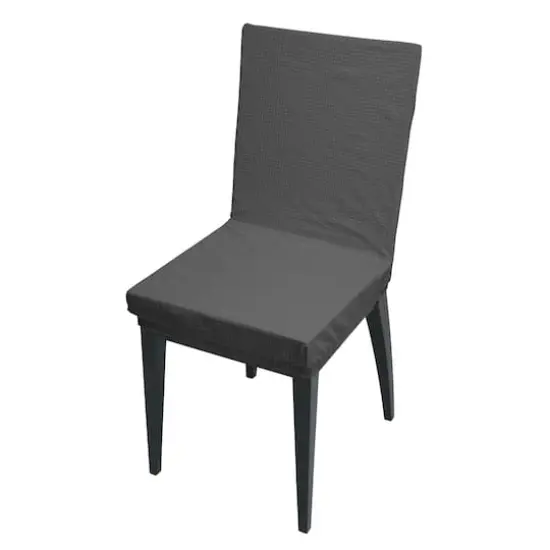 Home Details Waffle Design Dining Chair Slipcover Gray {1}