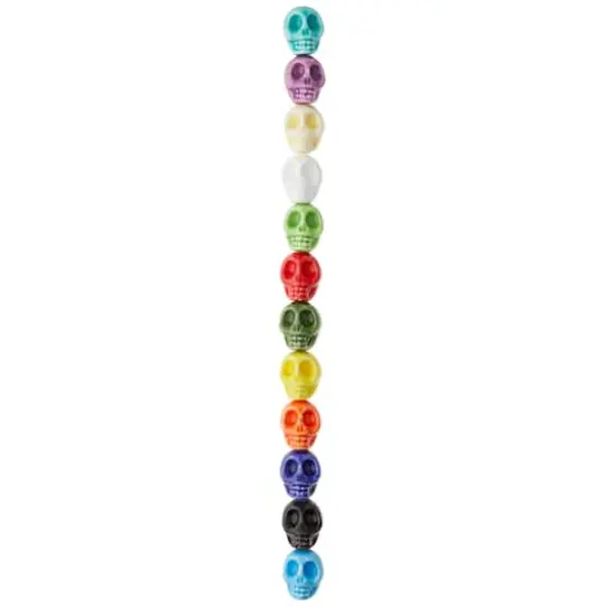 Colorful Ceramic Skull Beads, 11mm by Bead Landing&trade; {4}