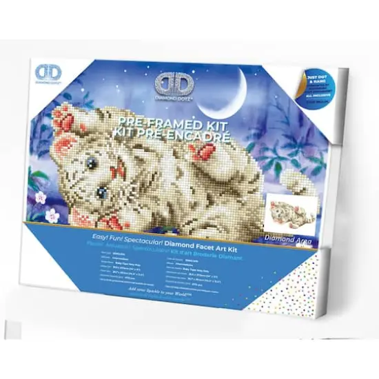 Diamond Dotz&reg; Intermediate Baby Tiger Roly Poly with Frame Diamond Painting Kit {4}