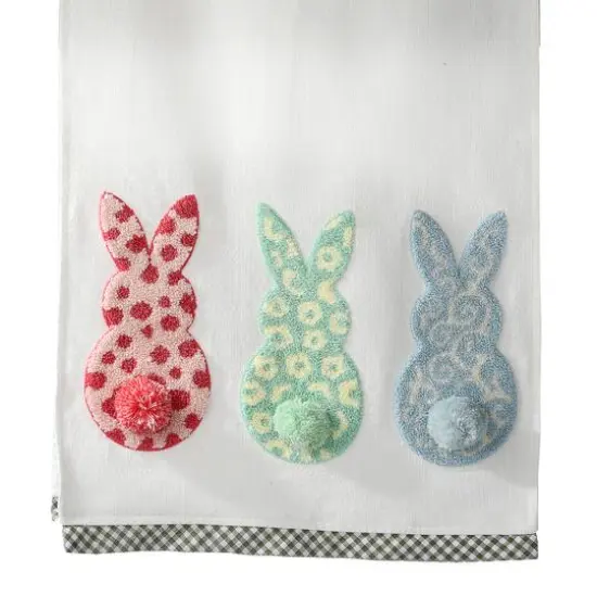 72" Multicolored 3 Easter Bunnies Table Runner {5}