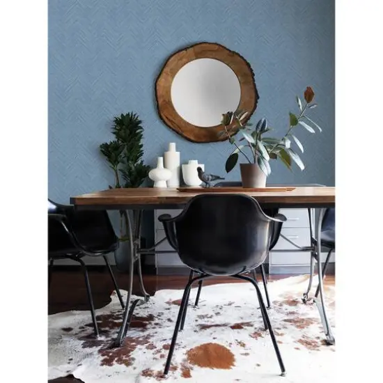 NuWallpaper Blue Sampson Peel & Stick Wallpaper {4}