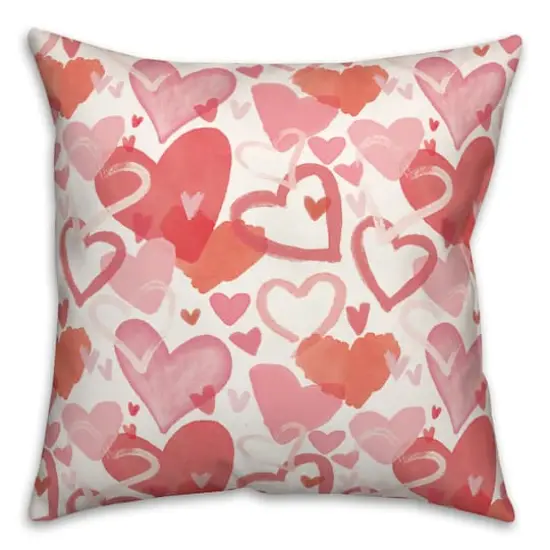 Heart Cluster Pattern 18" x 18" Throw Pillow {3}