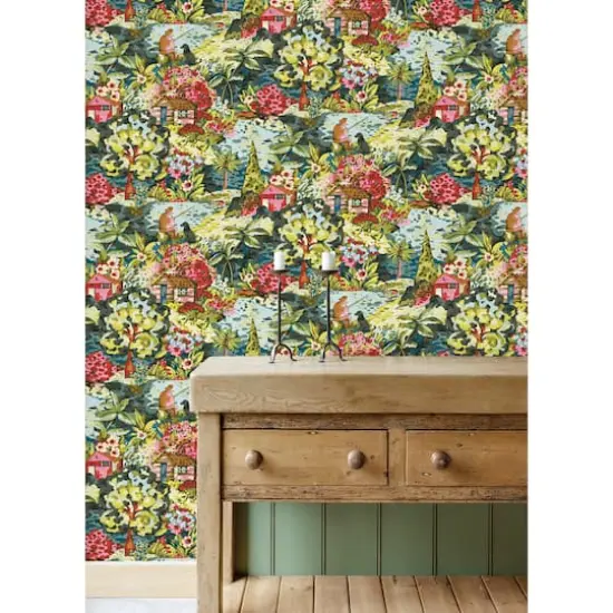 Caroline et Bettina Multicolor le Forestier Peel & Stick Wallpaper {4}
