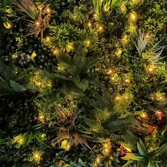GreenSmart Dekor 40" Bali with LED lights Faux Green Plant Wall {8}