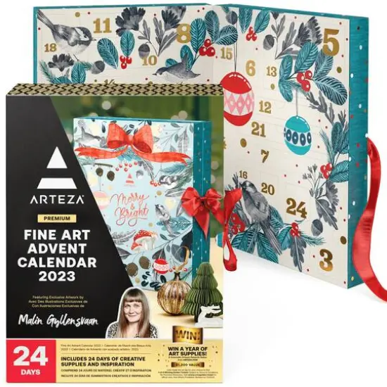 Arteza&reg; 24 Day Merry & Bright Fine Art Christmas 2023 Advent Calendar {1}