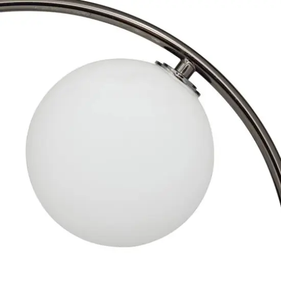 17.5" Marble Contemporary Abstract Accent Lamp Black {6}