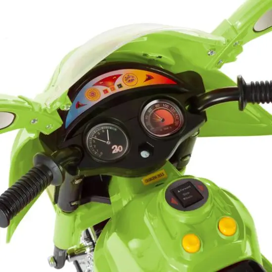 Toy Time Ride-On 3 Wheel Motorcycle Green {7}