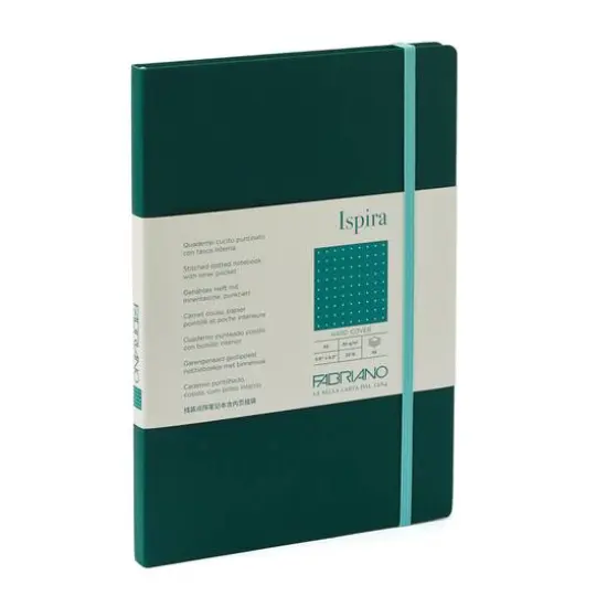 Fabriano&reg; Ispira Dotted Hard-Cover Notebook Green {1}