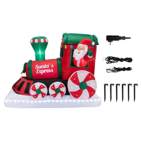 Mr. Christmas 6ft. Santa's Express Train Outdoor Lit Inflatable {4}