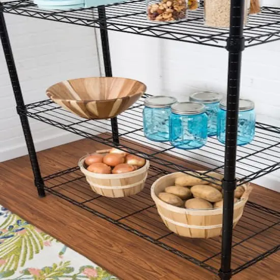 Honey Can Do 5-Tier Heavy-Duty Adjustable Shelving Unit Black {7}