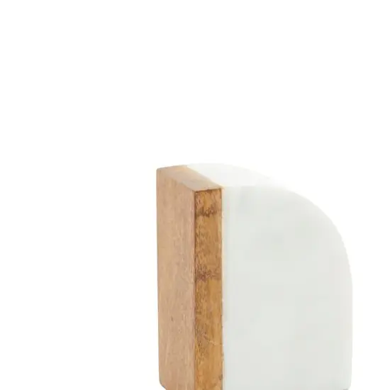 5" White Marble Modern Bookends, 2ct. {5}