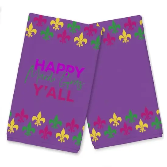 Happy Mardi Gras Tea Towel Set {1}