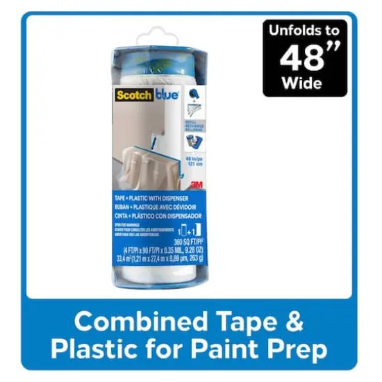 ScotchBlue™ 48" x 90ft. Painter's Tape & Plastic with Dispenser {3}