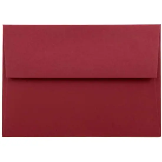 JAM Paper 3.62" x 5.12" Blank Greeting Cards Set with Envelopes, 25ct. Dark Red {4}