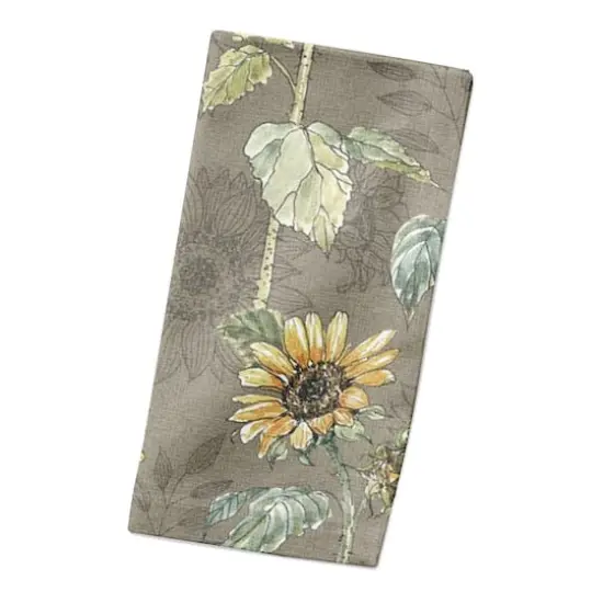 Sunflower Pattern Cotton Twill Napkin Brown {3}