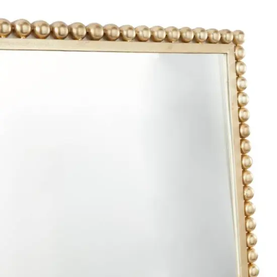 CosmoLiving by Cosmopolitan 40" Beaded Metal Wall Mirror Gold {4}