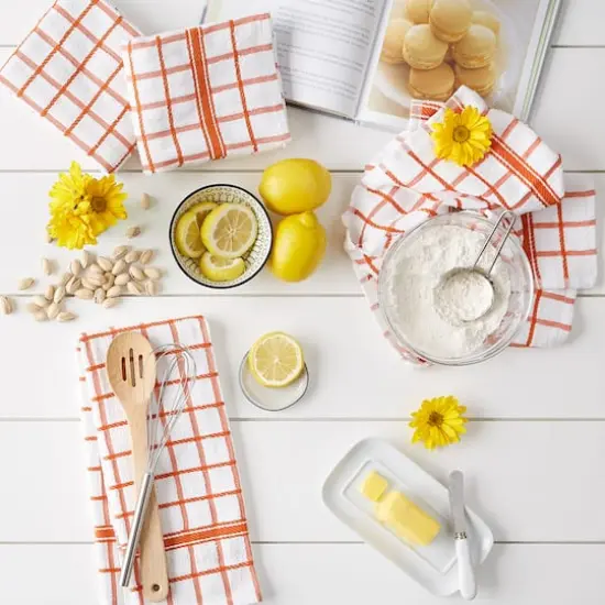 DII&reg; Windowpane Terry Dishtowels, 4ct. Spice {7}