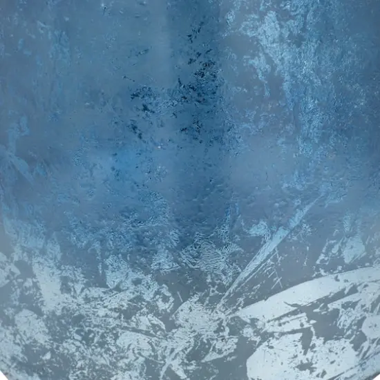 Blue Glass Coastal Vase, 14" x 10" x 10" {5}