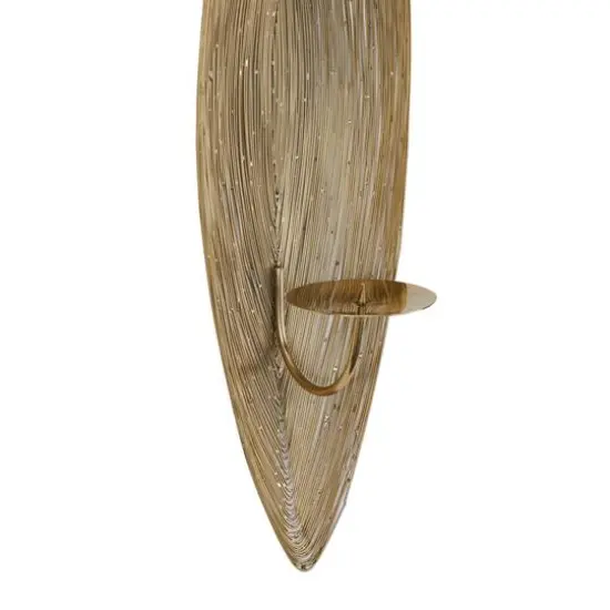 CosmoLiving by Cosmopolitan 23" Brass Contemporary Wall Sconce {5}