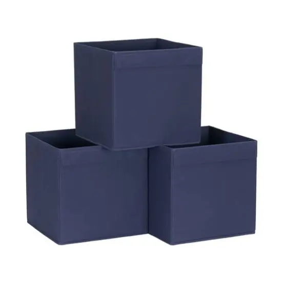 Household Essentials 11" Storage Cubes with Lip Handles, 6ct. Navy {6}