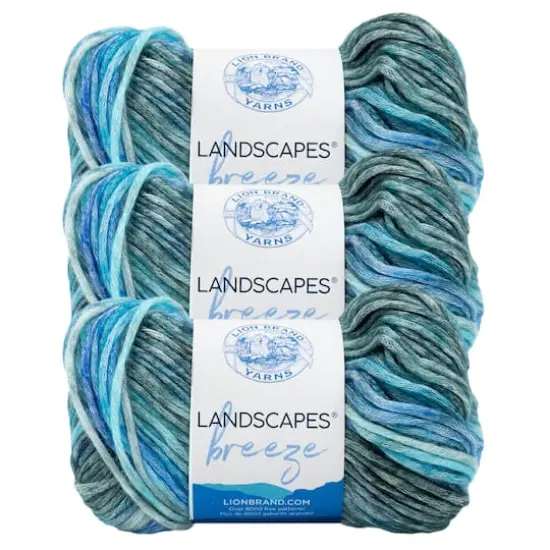 3 Pack Lion Brand&reg; Landscapes&reg; Breeze Yarn Lagoon {1}