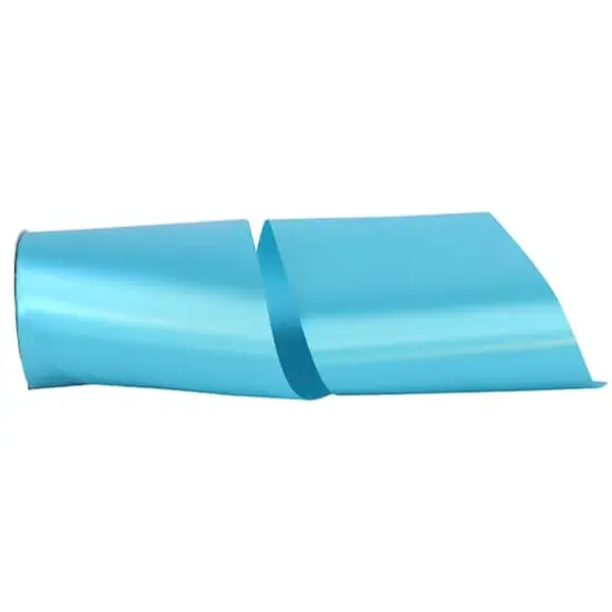 JAM Paper 6" x 50yd. Single Face Satin Allure Ribbon Turquoise {1}