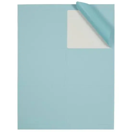 JAM Paper Adhesive Shipping Labels, 3.33" x 4" Baby Blue {5}