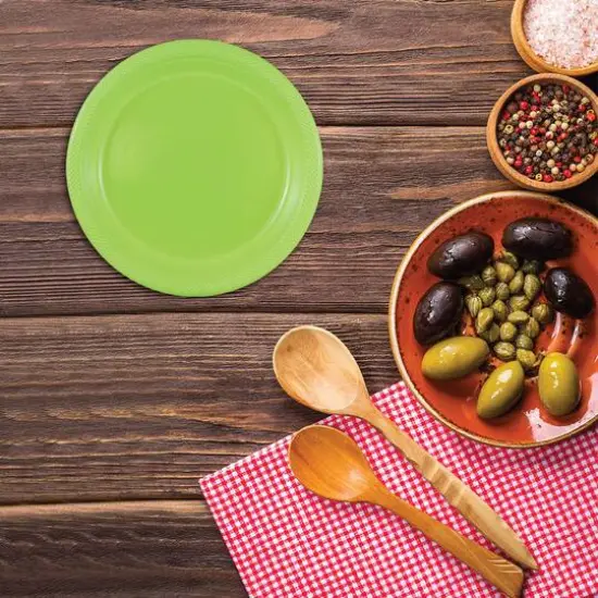 JAM Paper 7" Plastic Party Plates, 20ct. Lime Green {5}