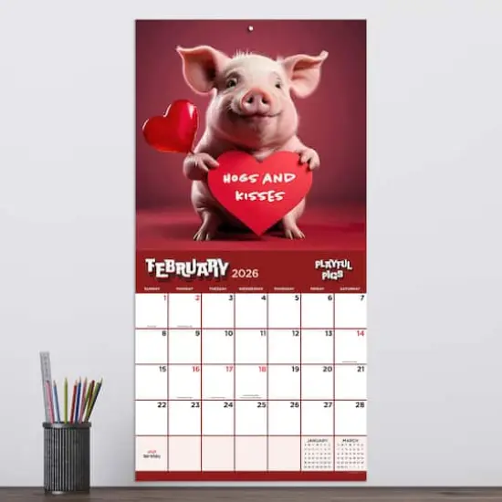 2026 Playful Pigs Wall Calendar {4}